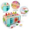 LAAVII Montessori Baby Hammer Pounding Toy for Toddlers Boys Girls 2 3 4 Years Old, Educational Learning Toy Xylophone Color Shape Easter Basket Stuffers for Toddlers Valentine's Day Gift view 3