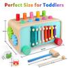 LAAVII Montessori Baby Hammer Pounding Toy for Toddlers Boys Girls 2 3 4 Years Old, Educational Learning Toy Xylophone Color Shape Easter Basket Stuffers for Toddlers Valentine's Day Gift view 4