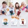 6 Pcs Family Hand Puppets for Kids 11.8 Inch Family Members Puppet Set Mom, Dad, Grandparents, Happy Kids Soft Stuffed Hand Puppet Theater Plush Toys for Toddlers Ages 1-3, 4-8 Role Play view 3