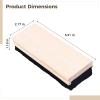12 Chalkboard Erasers, Rectangular Wooden Design, Black Felt Base, Ideal for Office Or Classroom, and Efficient view 4