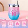 10 Year Old Girl Birthday Gifts, Gifts for 10 Year Old Girl 10th Birthday Gift for Girls, Double Digits Gift Set with Tumbler, Bracelet, Socks, Scrunchie, Fanny Pack for Daughter, Sister, Niece, Teen view 3