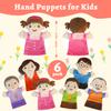 6 Pcs Family Hand Puppets for Kids 9.8 Inch Family Members Puppet Set Mom, Dad, Grandparents, Brother, Sister Soft Plush Hand Puppet Theater Plush Toys for Toddlers Ages 1-3, 4-8 Story Role Play view 2