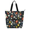 Black Little Flowers Kids Tote Bag Piano Book Bag for Kids Boys Girls, Gothic Water-resistant Handbags Grocery Bag with Zipper for School Shopping Beach Rainbow school supplies view 1
