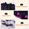 3 Pcs Ghost Printed Tutu Skirt Headband Wizard Wand Set Dress Up Halloween Outfits 4-6Years Black Purple view 4