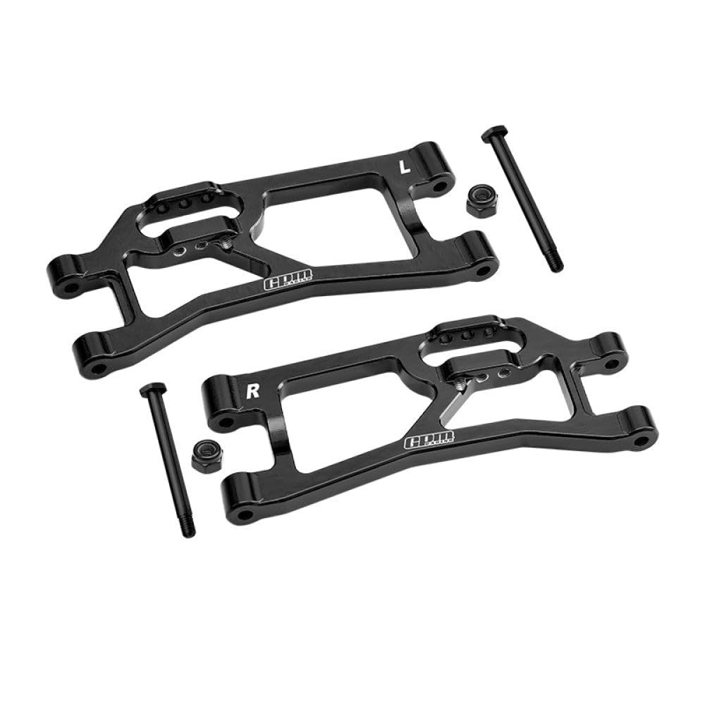 Aluminum 7075 Alloy Rear Lower Suspension Arms for Traxxas 1/16 Mini XRT VXL-3S 108076-1 Monster Truck Upgrades - Black