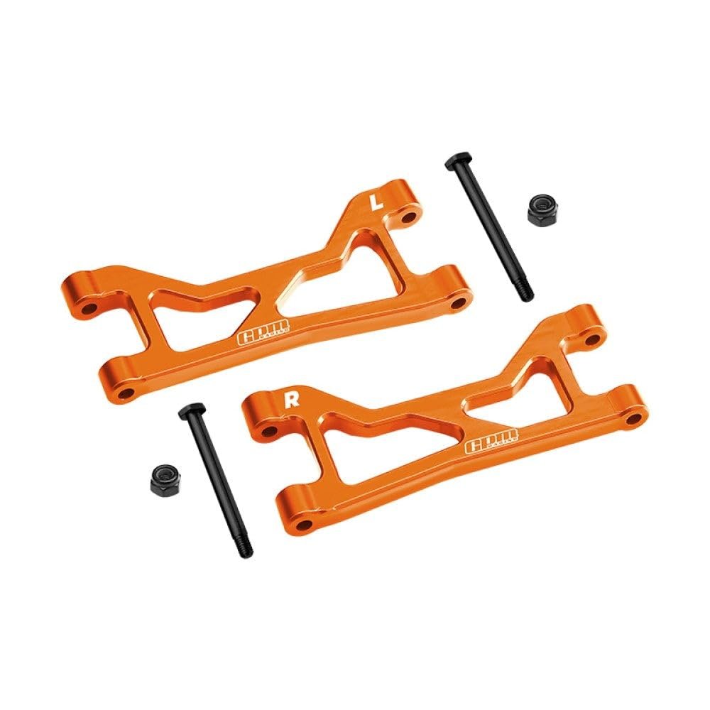 Aluminum 7075 Alloy Rear Upper Suspension Arms for Traxxas 1/16 Mini XRT VXL-3S 108076-1 Monster Truck Upgrades - Orange