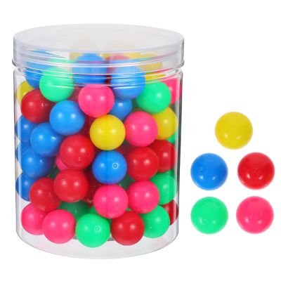 LUOZZY 100 Pcs Colorful Hollow Plastic Counting Balls 2CM for Stem Montessori Learning Preschool Games and Science Experiments