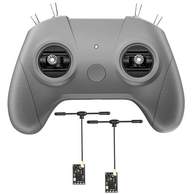 C8 ELRS V3 RC Radio Transmitter and Nano Receiver CR8 for FPV Drones/Tiny Whoop/Fixed Wing,FPV Drone Simulator Controller for Beginner,Mode 2 (C8 ELRS Controller & 2pcs Receiver)