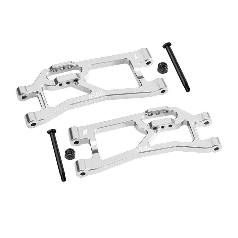 Aluminum 7075 Alloy Rear Lower Suspension Arms for Traxxas 1/16 Mini XRT VXL-3S 108076-1 Monster Truck Upgrades - Silver