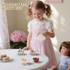 Tea Party Set, 14pcs Wooden Tea Party Set: Magical Role-Play Fun with Safety & Learning, Ideal Gift for Halloween, Christmas, Birthday for Little Girls Over 36 Mouths view 2