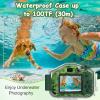 Agoigo Kids Waterproof Camera - Children Underwater HD Video Digital Camcorder, Portable Travel Toy for Toddler - Ideal Christmas Birthday Gifts for Boys Girls Age 3-12 with 32GB Card (Camo) view 3