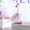 Sunnymove 7 Inch Winter Mini Desk Goose Outfits with Crystal Rhinestone Tiara Crown Necklace Tutu Dress Magnetic Goose Key Holder Princess Customs for Statue Duck Key Holder(Colorful) view 4