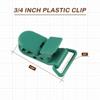 10-Pack Pacifier Clip Replacement Ends - BPA-Free Plastic Fasteners for DIY Baby Crafts, Sewing Bibs & Blankets Straps (3/4 Inch, Emerald Green) view 2