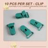 10-Pack Pacifier Clip Replacement Ends - BPA-Free Plastic Fasteners for DIY Baby Crafts, Sewing Bibs & Blankets Straps (3/4 Inch, Emerald Green) view 3