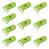 10-Pack Pacifier Clip Replacement Ends - BPA-Free Plastic Fasteners for DIY Baby Crafts, Sewing Bibs & Blankets Straps (3/4 Inch, Fruit Green) view 1