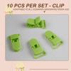 10-Pack Pacifier Clip Replacement Ends - BPA-Free Plastic Fasteners for DIY Baby Crafts, Sewing Bibs & Blankets Straps (3/4 Inch, Fruit Green) view 3