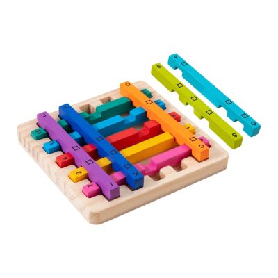 CoudarTitie Stacking Travel Game Creativity Wooden Rainbow Puzzle for Kids