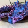 BIRAE Large 3D Printed Dragon, 35.4inch Articulated Crystal Dragon, 3D Printed Fidget Toys, Adults Fidget Toys, Home Office Decor Executive Desk Toy (Purple) view 2