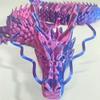 BIRAE Large 3D Printed Dragon, 35.4inch Articulated Crystal Dragon, 3D Printed Fidget Toys, Adults Fidget Toys, Home Office Decor Executive Desk Toy (Purple) view 3