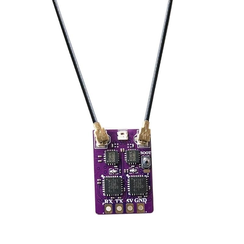 drone, ELRS 2.4G Diversity Receiver Dual Antenna RX Built-in TCXO,Compatible For FPV Freestyle RC Racing Long Range Drone Accessories(1PCS ELRS 2.4G Dual)