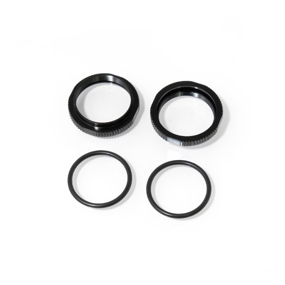 Tekno RC Aluminum Shock Adjustment Collars (Black), TKR6013BK
