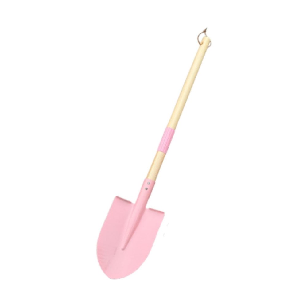Jinhxofs Children's Garden Spade, Steel and Wood Kids Gardening Tool for Outdoor Planting, Age 6+, Pink