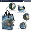 KYZSXZ Art Fish Diaper Backpack with Insulated Feeding Bottle Pocket, Mommy Nursing Bag Organizer for Travel Daycare with Stroller Straps view 4