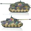POCO DIVO German King Tiger WWII Tank, 1/16 War Panzer RTR RC Armored Vehicle, Heng Long 3888A S Edition Upgrade Steel Gears, Airsoft BB Battle Infrared IR Combat, Smoke Sound Light Recoil Model view 3