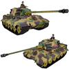 POCO DIVO German King Tiger WWII Tank, 1/16 War Panzer RTR RC Armored Vehicle, Heng Long 3888A S Edition Upgrade Steel Gears, Airsoft BB Battle Infrared IR Combat, Smoke Sound Light Recoil Model view 4