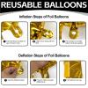 10 Pcs 4D Sphere Soccer Balloons Set with Golden Championship Trophy & Star Burst Balloon - Soccer Party Decorations for World Cup Parties, Sports Theme Birthday, Football Fans Party Decoration Supply view 3