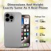 Dummy Fake Phone Model, Looks Like The Real Phone Compatible with Phone 15 Pro max, for Cell Phone Store Display or Send a Toy Phone 15 Promax for Kids (Titanium Rainbow Front) view 2