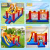 Baralir Inflatable Bounce House with 8.98 * 4.82 Ft Oversized Jump Area, 88'' Extra-Long Slide Kids Bounce House with Climbing Wall, Obstacle Poles & Hoop- Durable & Safe Backyard Fun for Kids view 4
