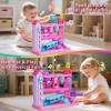 Musical Toddler Toys for 1 2 3 Years Old, Educational Baby Toys 12-18 Months with Bilingual Toddler Learning, Interactive Toys for 1 Year Old Girl, Christmas Birthday Gift for 1 Year Old Girl (Purple) view 4
