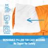 Jay Franco Kids Nap Mat with Embedded Pillow & Blanket  Soft 46"x20" Microfiber Sleeping Bag with Name Tag & Handle Blue - Blippi view 4