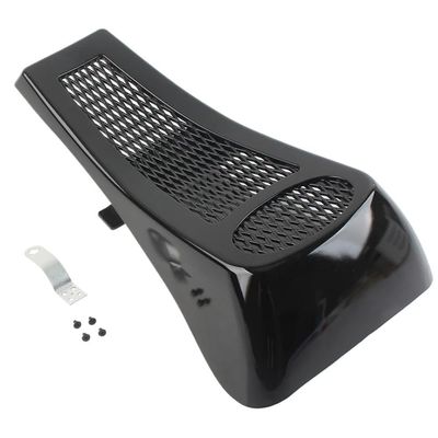 Black Motorcycle Front Lower Radiator Cover Chin Fairing Spoiler Frame Cover for Harley-Davidson Softail Fat Boy 00-17