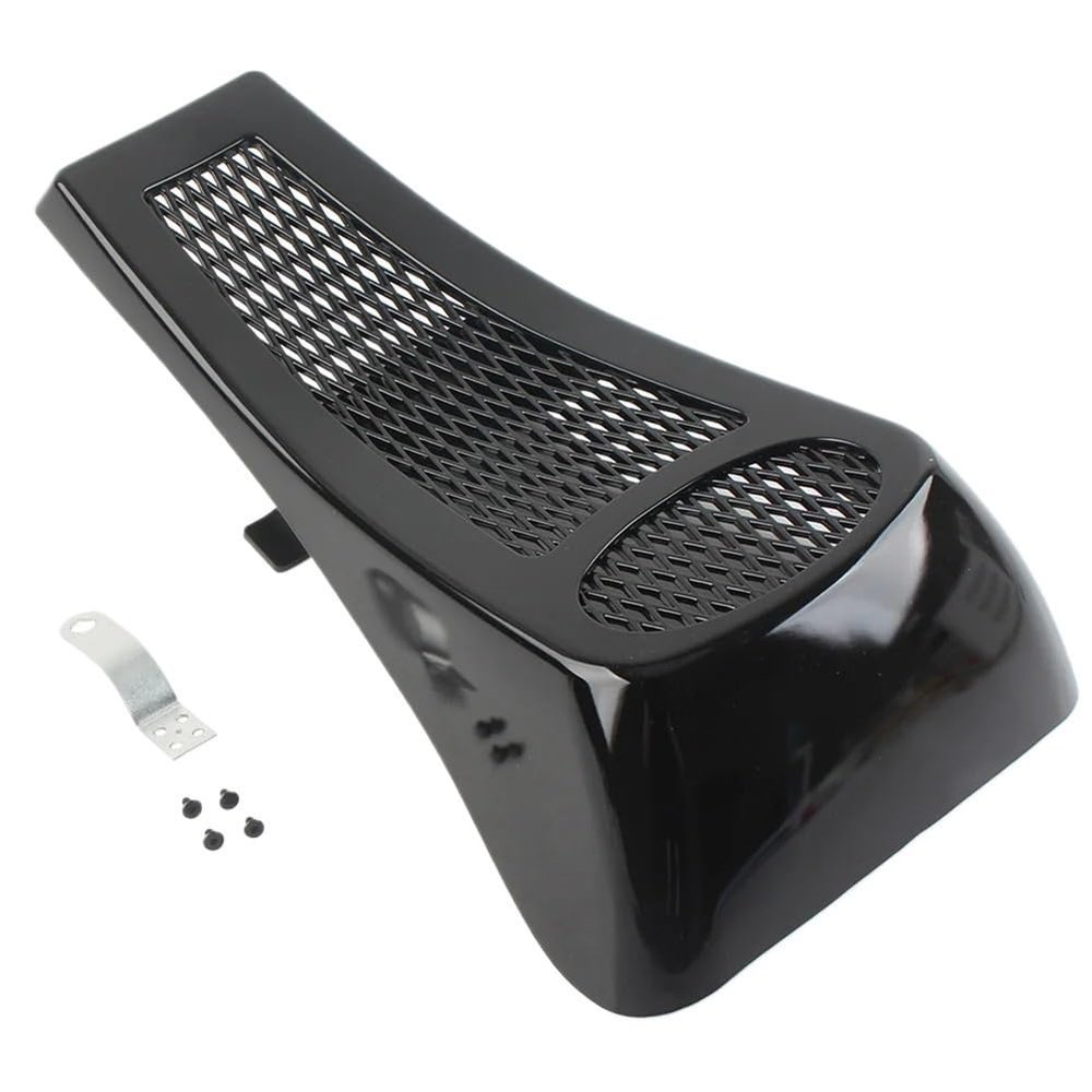 Black Motorcycle Front Lower Radiator Cover Chin Fairing Spoiler Frame Cover for Harley-Davidson Softail Fat Boy 00-17