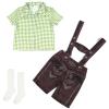 3 Piece Children's Lederhosen Suspenders Outfit Beer Themed Party Attire For Oktoberfest Festivities Lederhosen Suspenders Pa view 1