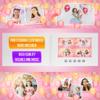 Animated Birthday Video Card to Girls  Upload Photos to Create a Custom Slideshow  Unique Tech for Daughter  7 LCD Display, 4GB Memory, Play on Open view 3