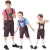 3 Piece Children's Lederhosen Suspenders Outfit Beer Themed Party Attire For Oktoberfest Festivities Lederhosen Suspenders Pa view 2