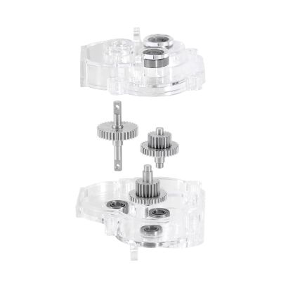 tctrbvv for TRX4M Upgrade 1/18 RC Crawler Acrylic Complete Transmission Remote Control Car Repair Parts RC Car Parts(Overdrive Gear)