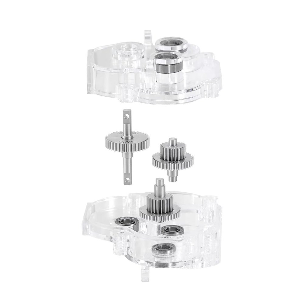 tctrbvv for TRX4M Upgrade 1/18 RC Crawler Acrylic Complete Transmission Remote Control Car Repair Parts RC Car Parts(Overdrive Gear)