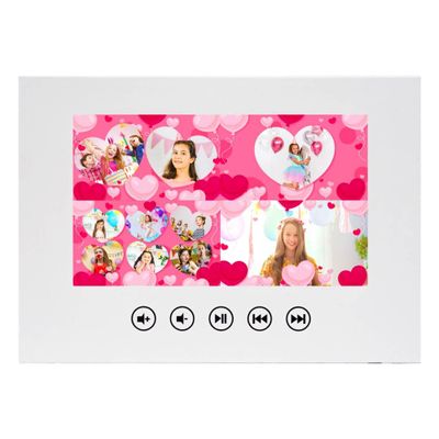Girls Birthday Video Card Add Your Photos for Animated Slideshow Unique Tech Gift for Daughter 7 Display, 8GB, Rechargeable, Music Slideshow