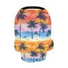 Gravopti Tropical Palm Trees Baby Car Seat Cover, Breathable Nursing Breastfeeding Cover, Stretchy Canopy for Stroller, Shopping Cart, High Chair, for Boys & Girls view 4