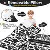Personalized Cow Stripes Toddler Nap Mat for Boys and Girls Custom Name Sleeping Bag with Pillow & Blanket Soft & Portable for Daycare, Preschool & Kindergarten view 2