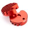2Pcs MORFUM CNC Aluminum Alloy RC Motor Cover Plate Protector for ESC Motor Heatsink Compatible with 1/10 Tamiya Clod Buster 444 Monster RC Truck Car (Red) view 3