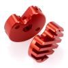 2Pcs MORFUM CNC Aluminum Alloy RC Motor Cover Plate Protector for ESC Motor Heatsink Compatible with 1/10 Tamiya Clod Buster 444 Monster RC Truck Car (Red) view 4