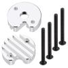 2Pcs MORFUM CNC Aluminum RC Electric Motor Cover Plate Protector for ESC Motor Heatsink Compatible with 1/10 Tamiya Clod Buster 444 Monster RC Truck Car (Silver) view 1