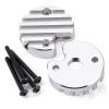 2Pcs MORFUM CNC Aluminum RC Electric Motor Cover Plate Protector for ESC Motor Heatsink Compatible with 1/10 Tamiya Clod Buster 444 Monster RC Truck Car (Silver) view 2
