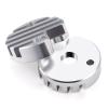 2Pcs MORFUM CNC Aluminum RC Electric Motor Cover Plate Protector for ESC Motor Heatsink Compatible with 1/10 Tamiya Clod Buster 444 Monster RC Truck Car (Silver) view 3