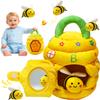 Baby Toys 6-12 Months, Beehive Montessori Toys for 1 Year Old with 5 Sensory Bees Stuffed Animals, Crinkle, Rattles, Squeaker, Jingle Bells, Mirror, Infant Toy Birthday Christmas Gift view 1